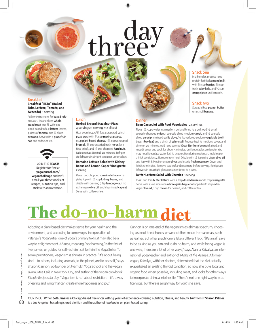Yoga Journal Vegan Challenge